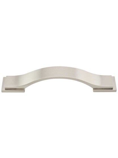 Mirada Strap Cabinet Pull - 3 3/4 inch Center-to-Center in Satin Nickel.